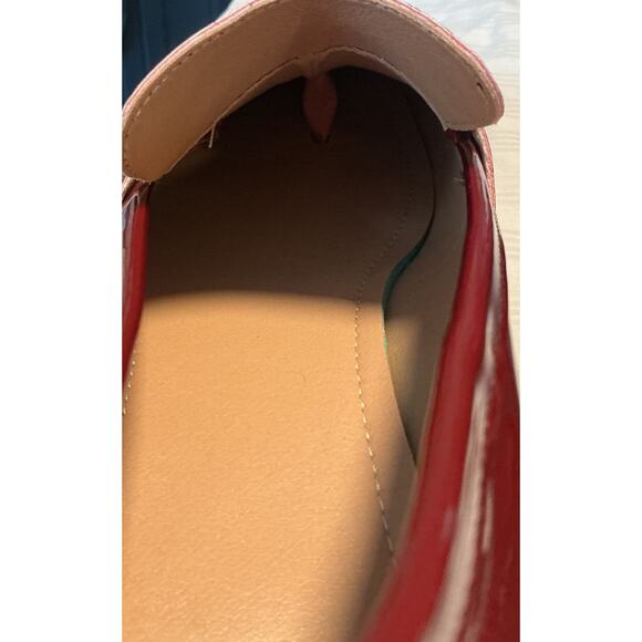 ARNO CONTI Unisex W 11 M 10.5 Loafers Burgundy Patent Leather Chunky Split Toe main image 7